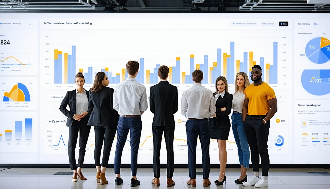 Team implementing growth marketing campaign