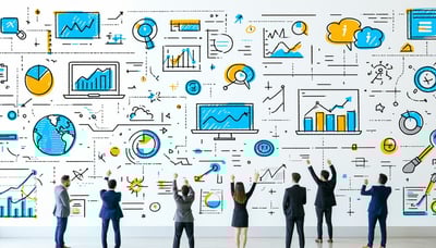 TechSEOPulse newsletter illustration featuring digital marketing and analytics icons