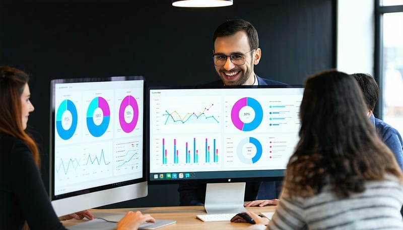 TechSEOPulse team analyzing marketing data for SaaS and healthcare clients